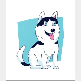 HUSKY DOG PUPPY Posters and Art